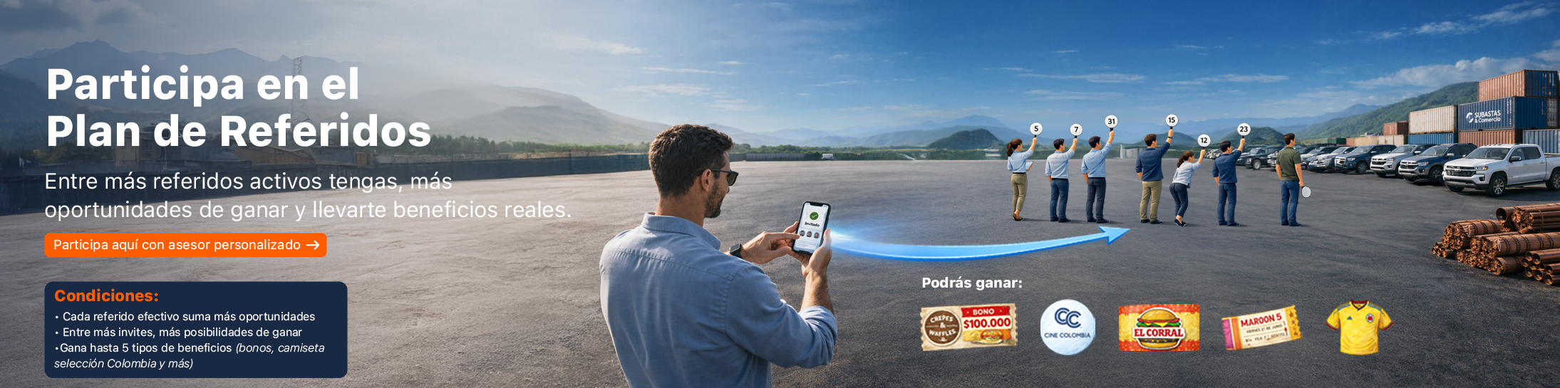 plan de referidos en subastas 